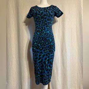 Wafyr Cheetah Print Curv Hugging Dress. Women’s Size Small.